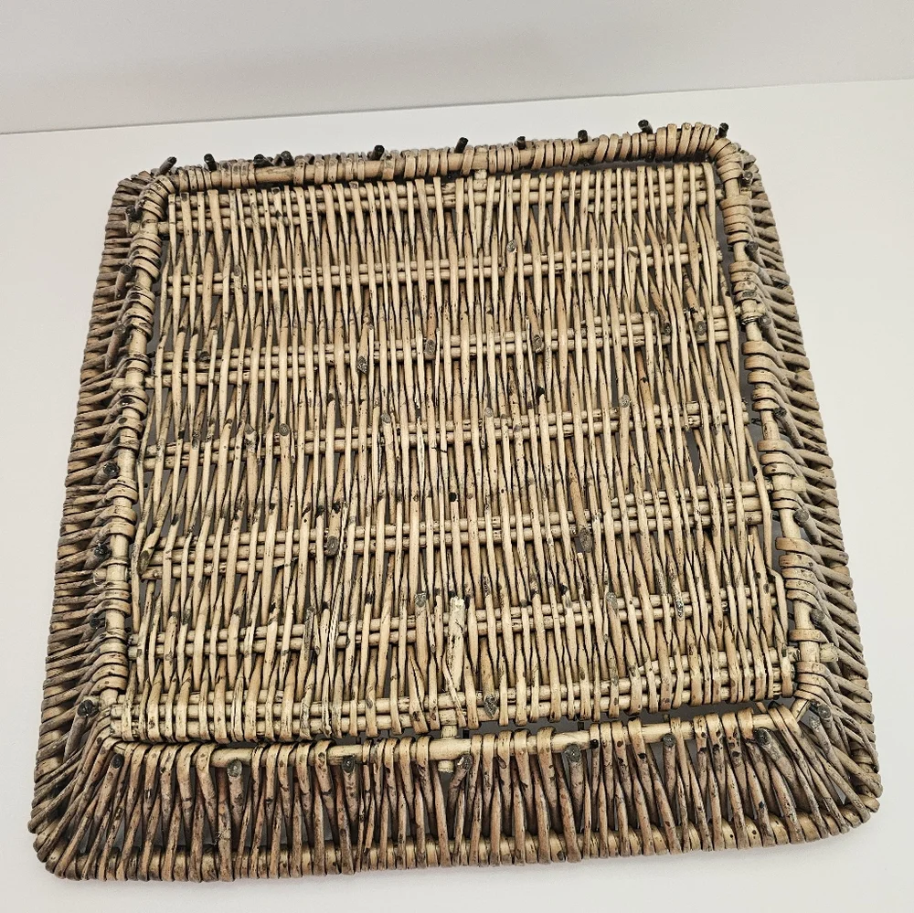 Wicker Bread Baskets Handwoven Storage Basket Bin Fruit Vegetables rustic
